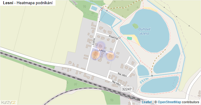 Lesní - mapa podnikání