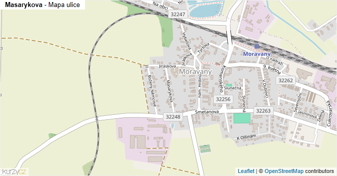 Masarykova - mapa ulice