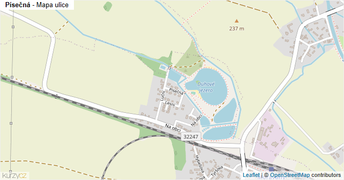 Písečná - mapa ulice