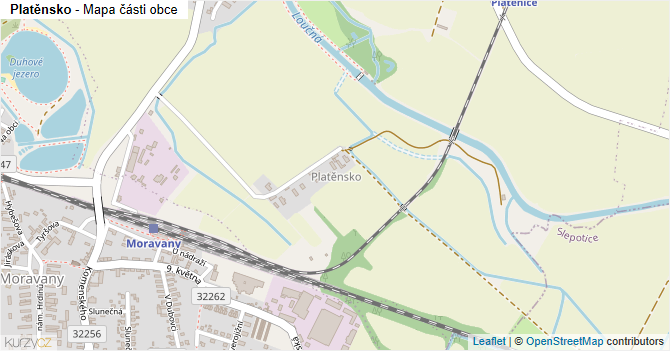 Platěnsko - mapa části obce