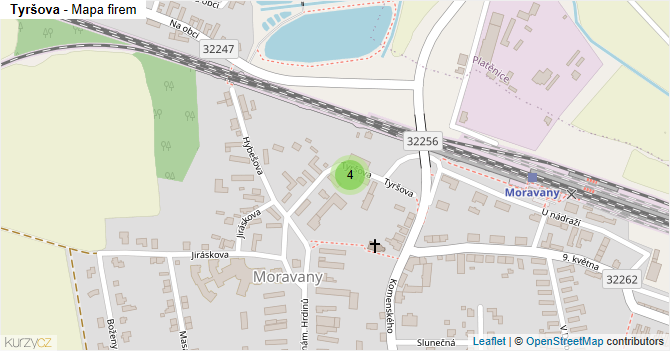 Tyršova - mapa firem