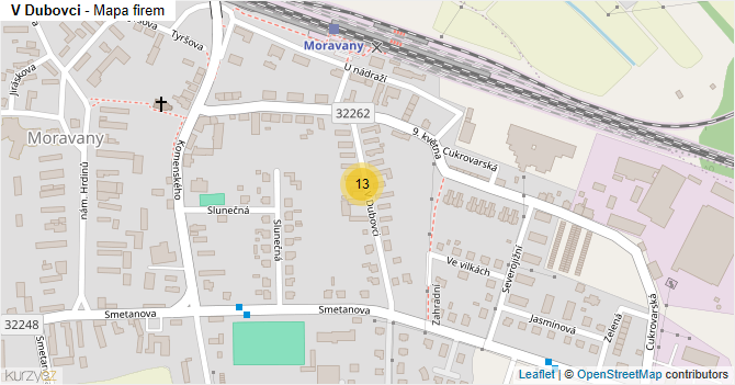 V Dubovci - mapa firem