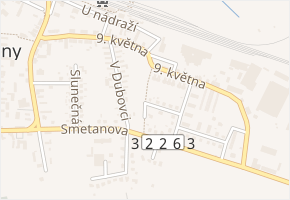 Zahradní v obci Moravany - mapa ulice
