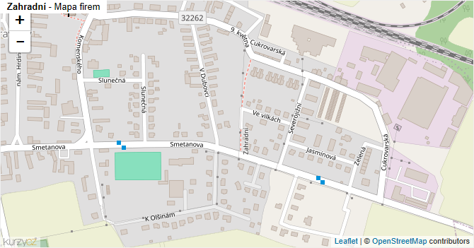 Zahradní - mapa firem