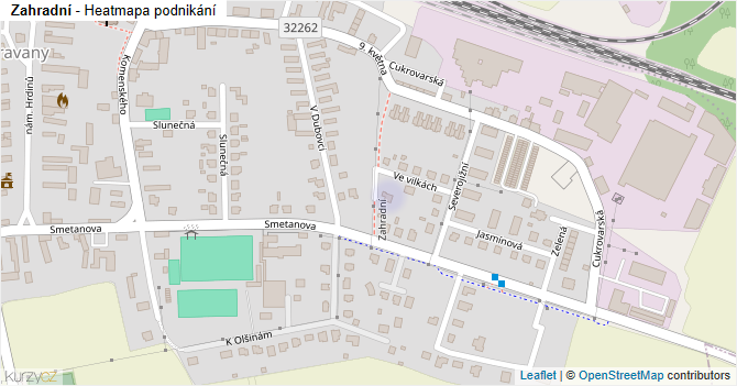 Zahradní - mapa podnikání