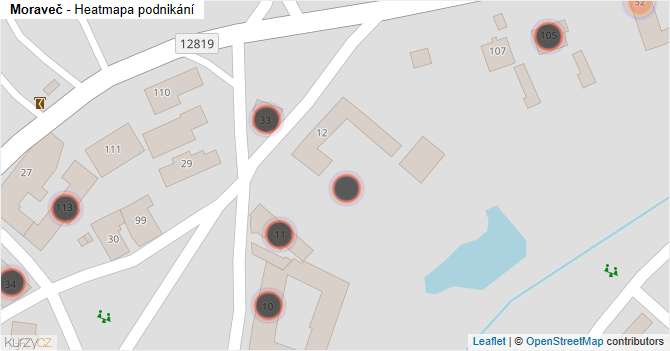 Moraveč - mapa podnikání