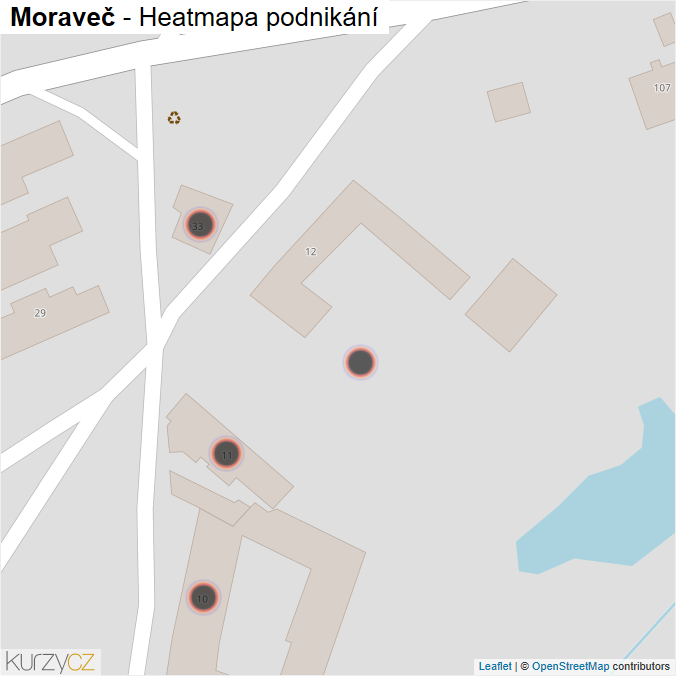 Mapa Moraveč - Firmy v obci.