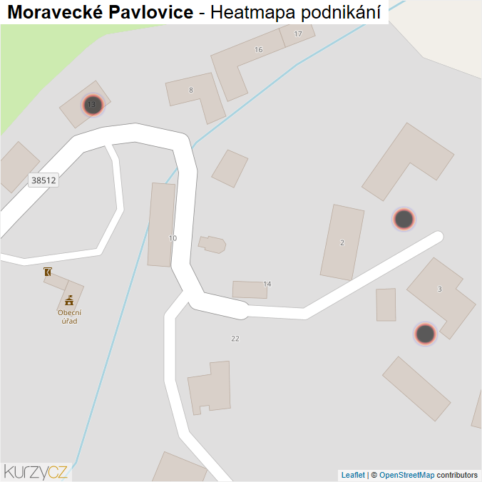 Mapa Moravecké Pavlovice - Firmy v obci.