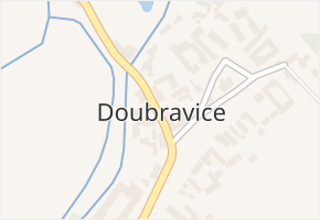 Doubravice v obci Moravičany - mapa části obce