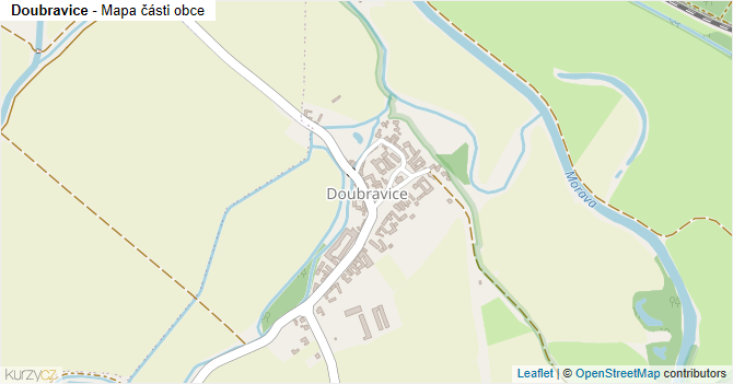 Doubravice - mapa části obce