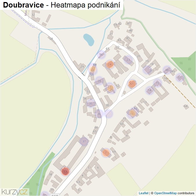 Mapa Doubravice - Firmy v části obce.