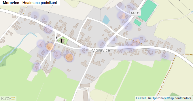 Moravice - mapa podnikání