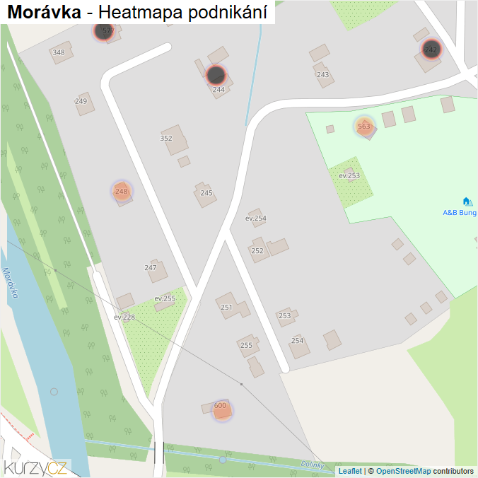 Mapa Morávka - Firmy v obci.