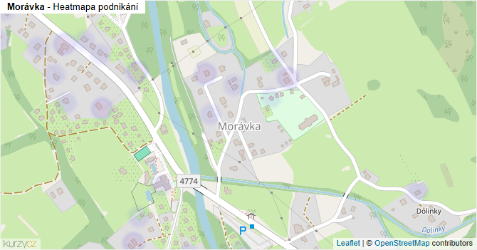 Morávka - mapa podnikání