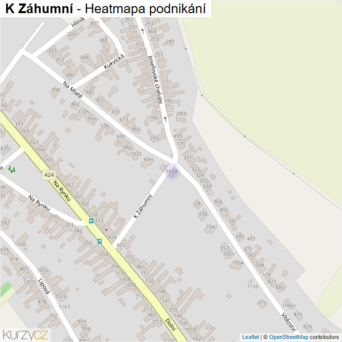 Mapa K Záhumní - Firmy v ulici.