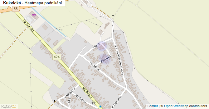 Kukvická - mapa podnikání