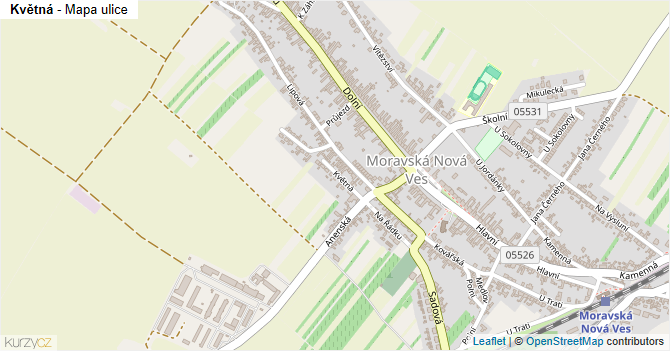 Květná - mapa ulice
