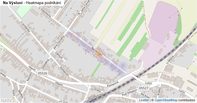 Na Výsluní - mapa podnikání