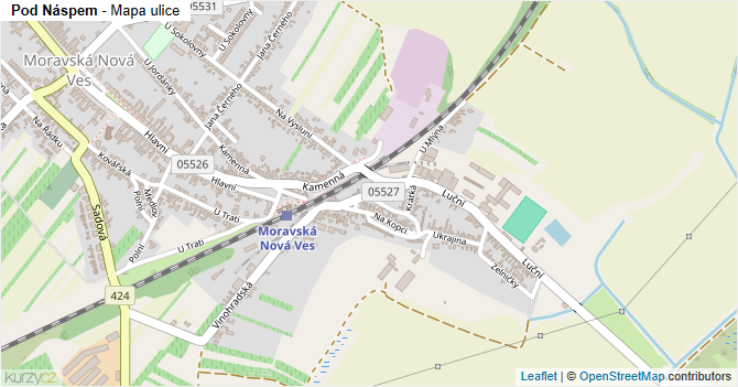 Pod Náspem - mapa ulice