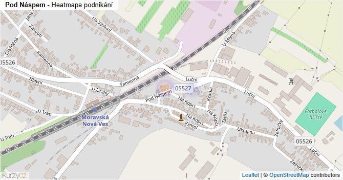 Pod Náspem - mapa podnikání