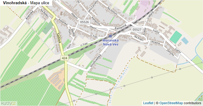 Vinohradská - mapa ulice