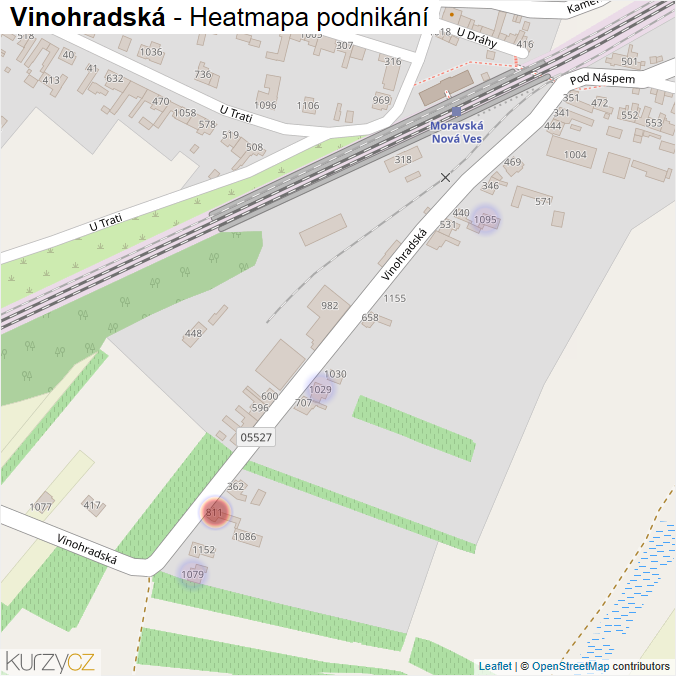 Mapa Vinohradská - Firmy v ulici.