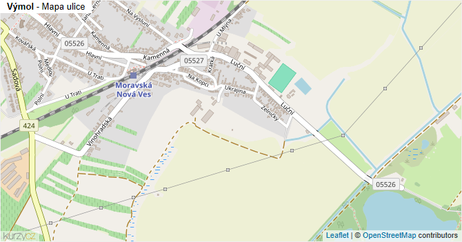 Výmol - mapa ulice