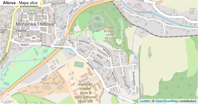 Alšova - mapa ulice