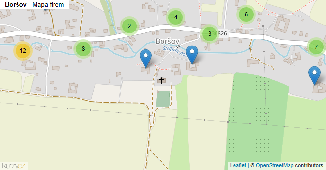 Boršov - mapa firem