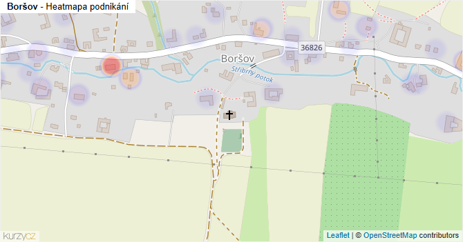 Boršov - mapa podnikání