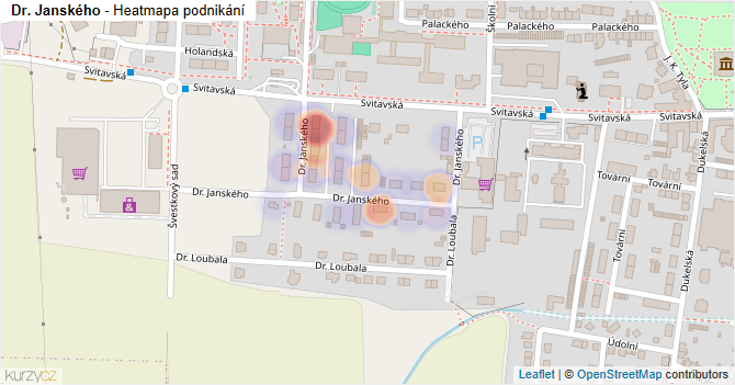 Dr. Janského - mapa podnikání