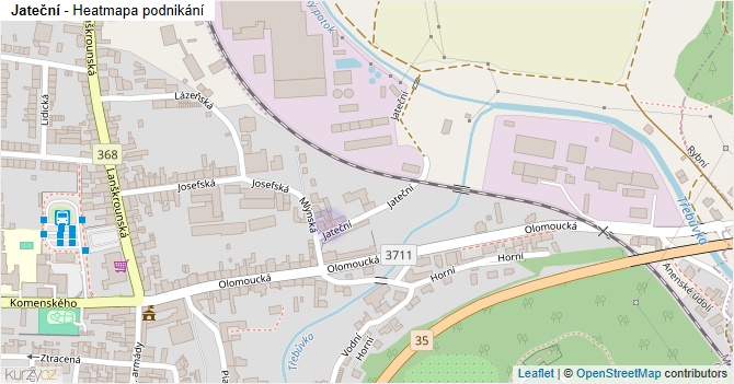 Jateční - mapa podnikání