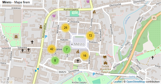 Město - mapa firem