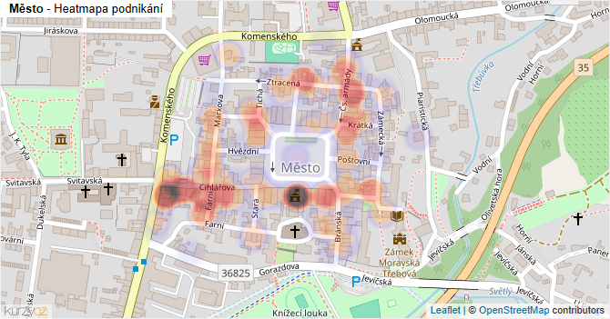 Město - mapa podnikání