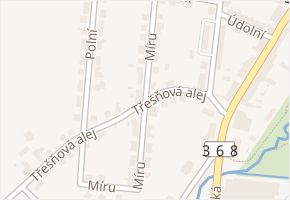 Míru v obci Moravská Třebová - mapa ulice