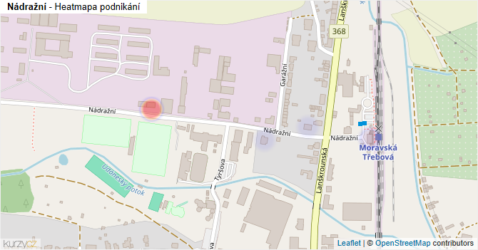 Nádražní - mapa podnikání