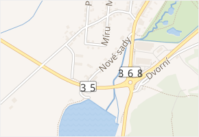 Nové sady v obci Moravská Třebová - mapa ulice