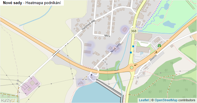 Nové sady - mapa podnikání