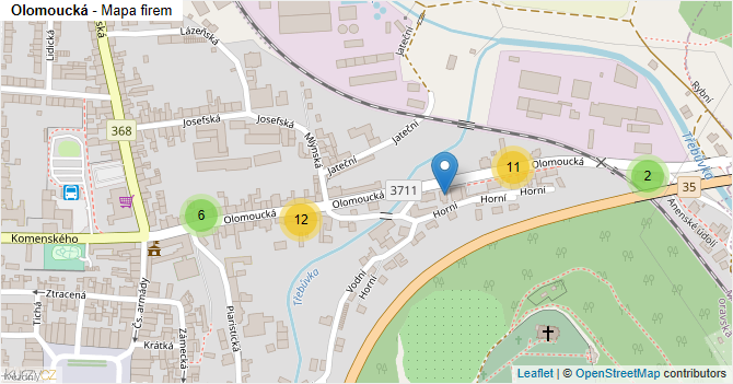 Olomoucká - mapa firem