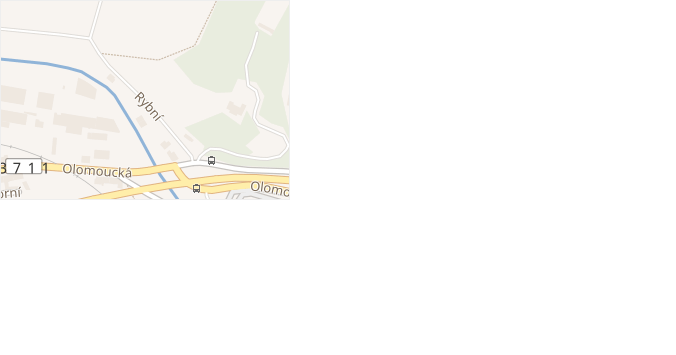 Rybní v obci Moravská Třebová - mapa ulice