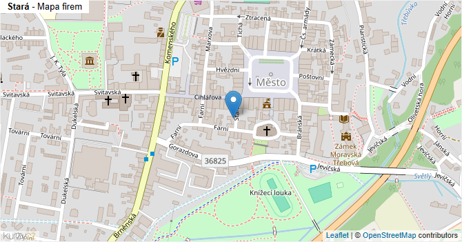Stará - mapa firem