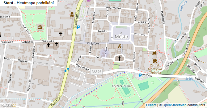 Stará - mapa podnikání