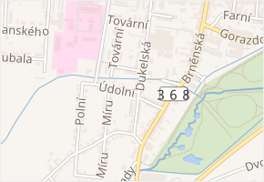 Údolní v obci Moravská Třebová - mapa ulice