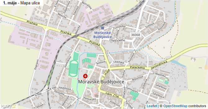 1. máje - mapa ulice