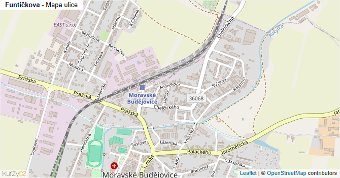 Funtíčkova - mapa ulice