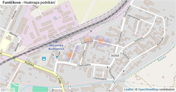 Funtíčkova - mapa podnikání