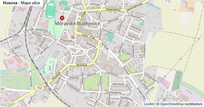 Husova - mapa ulice