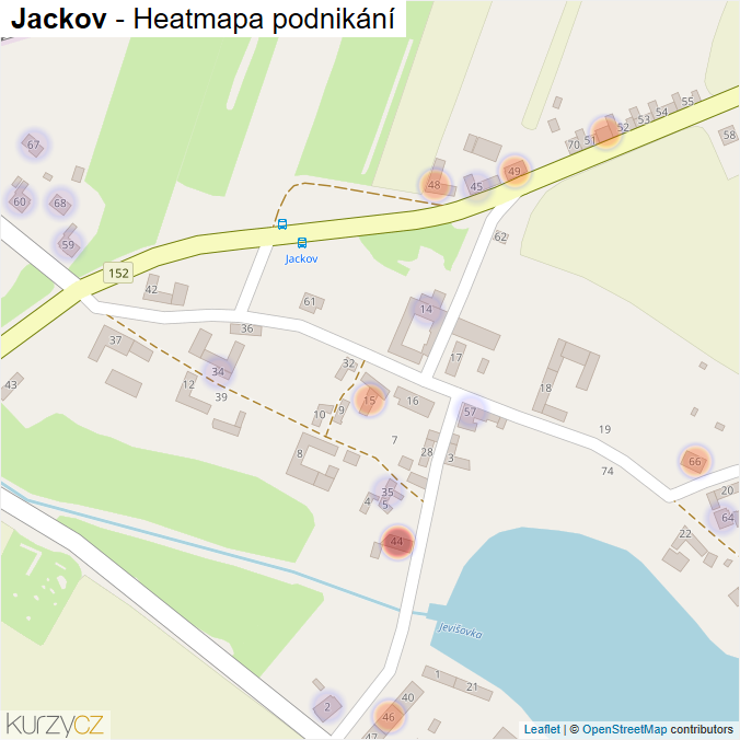 Mapa Jackov - Firmy v části obce.
