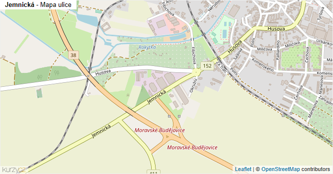 Jemnická - mapa ulice