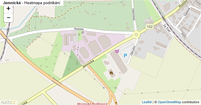 Jemnická - mapa podnikání